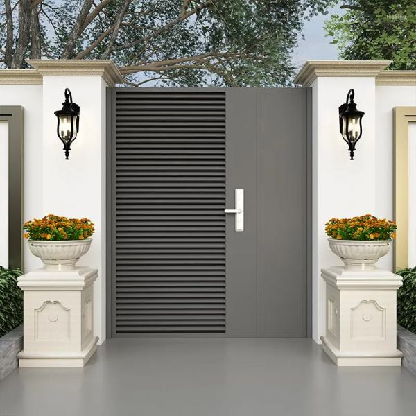 Gates Garden Buildings Villa Tieyi Courtyard Door Gate Louver Country European Outdoor -Zauneisen aus dem Distrikt Sitte