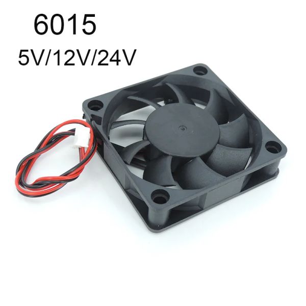 Pedler DC 5V 12V 24V 60mm 6015 DC Fan 60X60X15mm 6cm Soğutma Soğutucu Bilgisayar PC CPU Kılıf Fan Güç Kaynağı Fan XH2.54 2pin