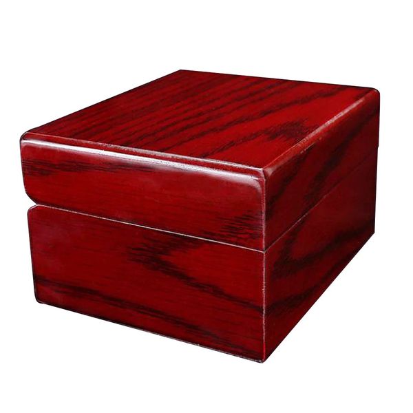 Vino in legno rosso per orologio singolo Case di orologio in legno Box Bracciale Organizzatore di organizzatore per San Valentino compleanno Natale 240418