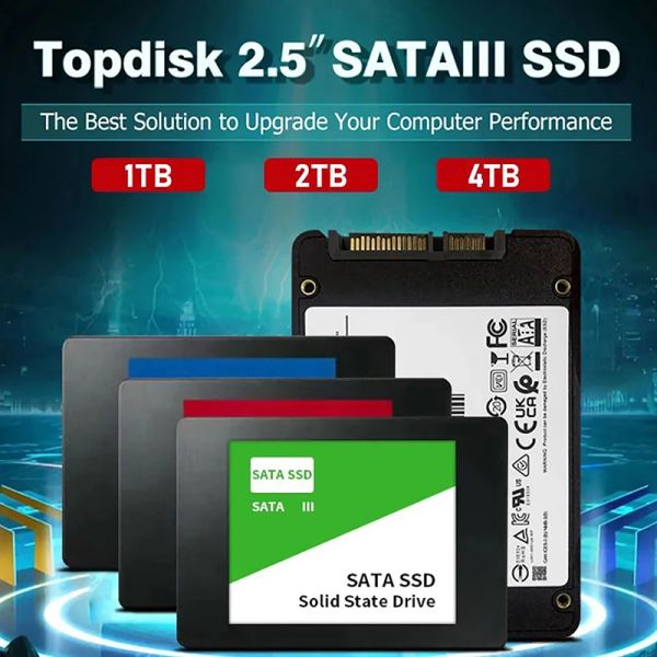 Gehege SSD Festplatte Festplatte 4TB 2TB 1 TB Solid State Drive SATA3 2,5 -Zoll -Speicher Interne SSD -Arbeitsspiel für Computer -Laptop -Desktop