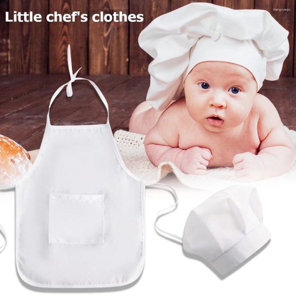 Coperte Baby White Apronce Attrepose abiti da chef POGRAGINI PROPTS BASCHI NAFITTO COSTA