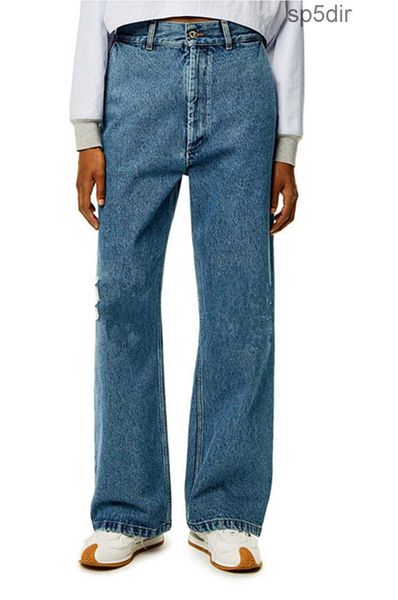 Jeans de designer Jeans Jeans Chegadas de cintura alta escavada patch de patch de decoração bordada de decoração casual calça jeans reta de 7ils
