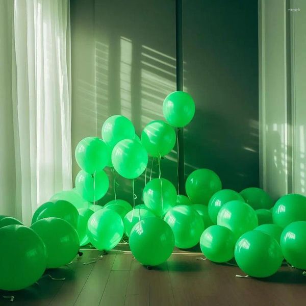 Decorazione per feste 100 pezzi set da 10 pollici di palloncini in lattice verde per palloncino di compleanno