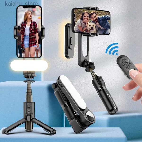 Selfie Monopods Universal Joint Stabilisator Selfie Stick Stativ mit Fülllicht und drahtlosen Bluetooth für Huawei iPhone 13 Smartphones und Smartphones geeignet