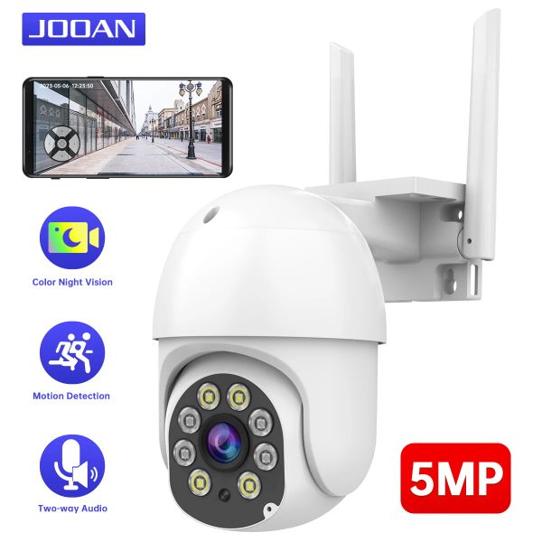 System Jooan 5MP 3MP PTZ WiFI IP -Kamera Outdoor 4x Digital Zoom Color Night H.265 P2P Audio Home Security CCTV -Kamera Wireless Kamera