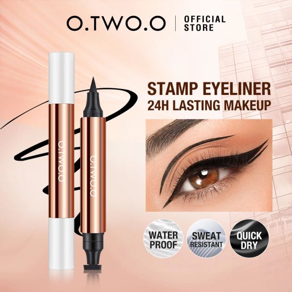 Eyeliner O.Two.o Flüssiger Eyeliner Stempel Black Eye Liner Bleistift wasserdicht langlastend einfach zu verwenden Cat Eyeliner Stift Make -up für Frauen