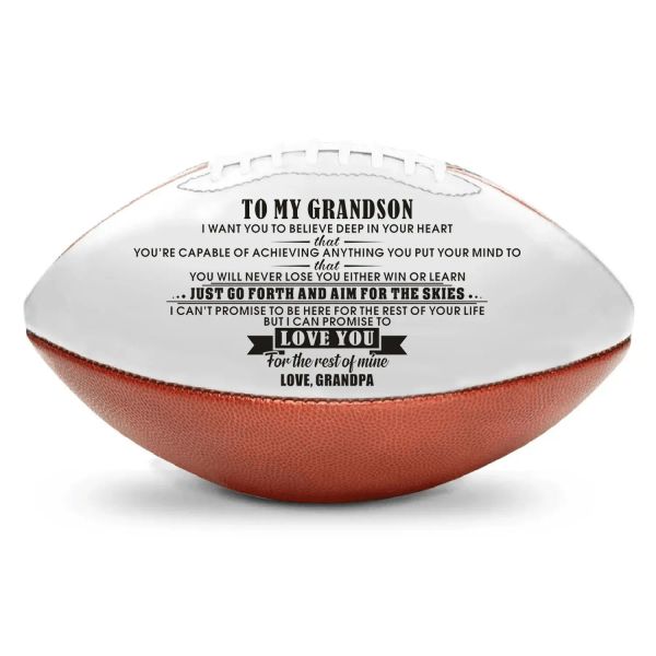 Balls Balls Presentes para sua amada avó e avô neto para o meu neto Gifts Rugby Ball American Football Ball Sports 23