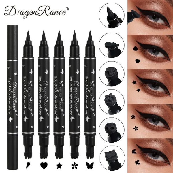 Eyeliner Dragon Ranee Double Head 5 Models Stamp Eyeliner Eyeliner Waterproof Dry Silve 2 In 1 Liquid Eyeliner Stamp Pen Cosmetics 2,5 ml