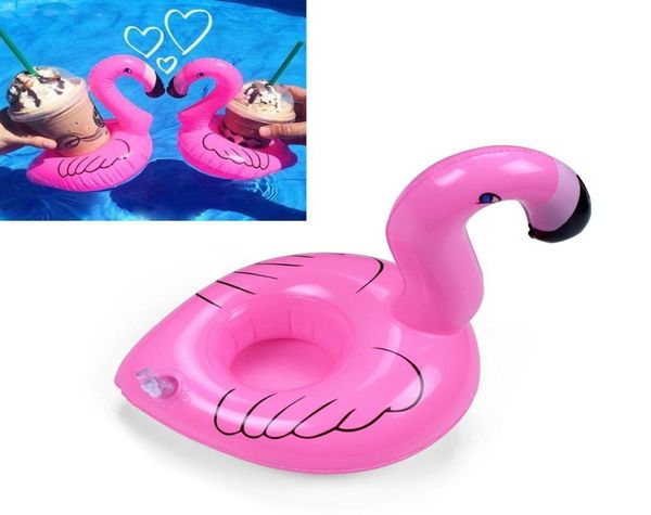 Pool Float Fun Flamingo aufblasbarer Poolspielzeug und Tassenhalter ideal für Poolpartys Badezeit -Getränkehalter und Dekoration8653806