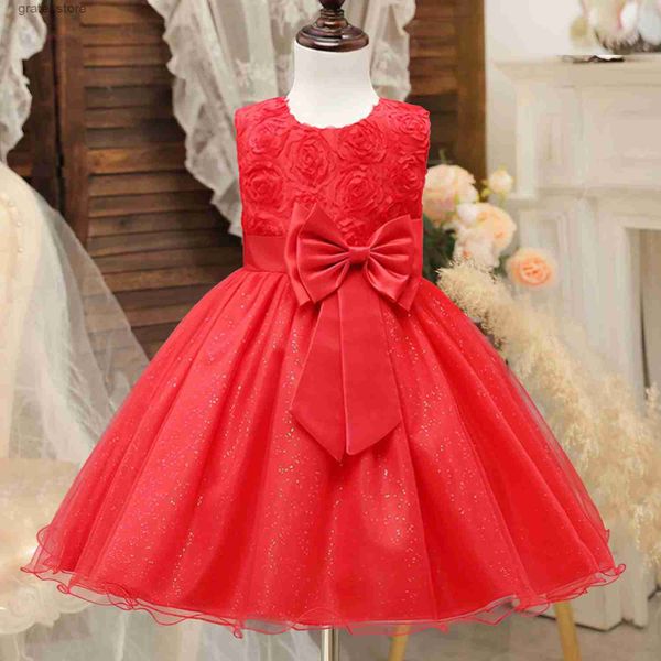 Mädchenkleider Baby Mädchen Blumenkleid Kinder Brautjungfer Hochzeitskleid für Kinder Weihnachtsabschlusskleider Mädchen Boutique Party tragen elegante Kleider