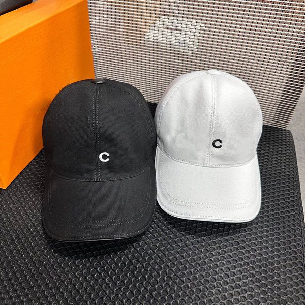 Дизайнерские шляпы Ball Caps Fashion Simple Men Women Пара бейсболка бейсболка на открытом воздухе повседневное путешествие пляж Sunhats Unisex Black White Blue Pink Purple Sun Hat