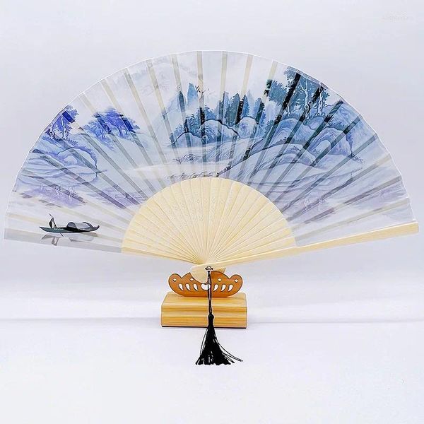 Dekorative Figuren Vintage Style Bambusklapper Fan mit Quasten hängen hängende Kunsthandwerk Geschenk Home Dekoration Ornamente Party Tanz Hand