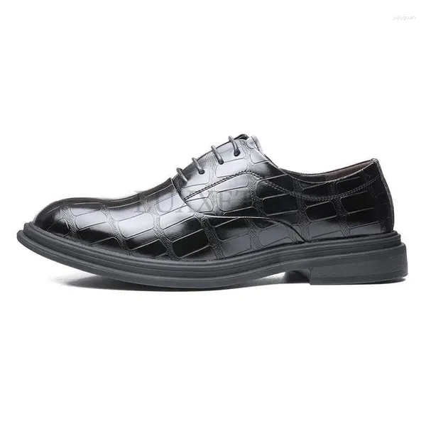 Sapatos casuais vintage homens italianos mola o outono vestido formal couro de couro casto oxfords mocassins de alta qualidade