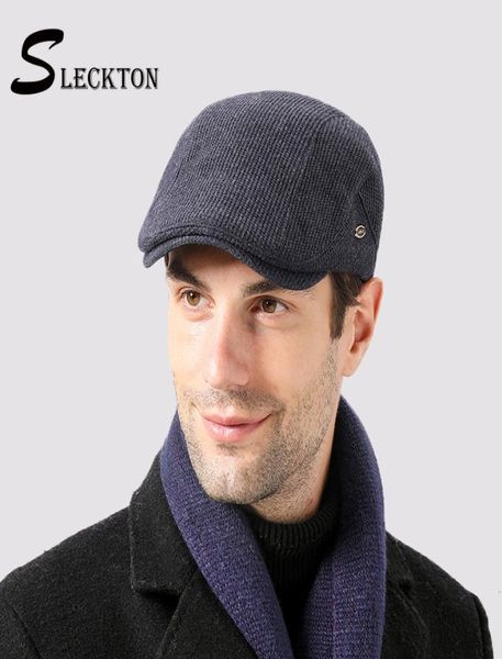 Sleckton 2020 Cappelli invernali per uomini Beretti di alta qualità Cap Fashion Newsboy Velvet per mantenere il cappello da papà caldo Cappelli piatti francesi1724609