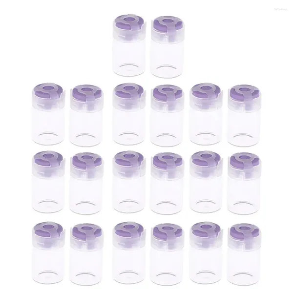 Aufbewahrung Flaschen 20pcs Mini Glass rund süß mit Stopper kleiner winzig