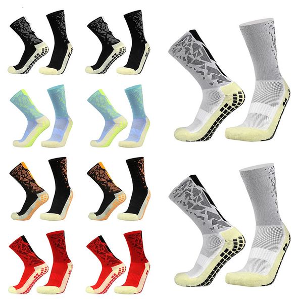 10 Paar Camo Outdoor Sports Komfortable atmungsaktive Fußballsocken Nicht-Schlupf-Silikon-Fußball-Volleyball Badminton Yoga Socken 240416