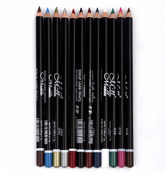 12 PCSSet Eye Make Up Eyeling Pencil Long Laving Faterbount Beauty Beauty Pen Lip Liner Lip Plets Cosmetics Eyes Makeup Tool6328011