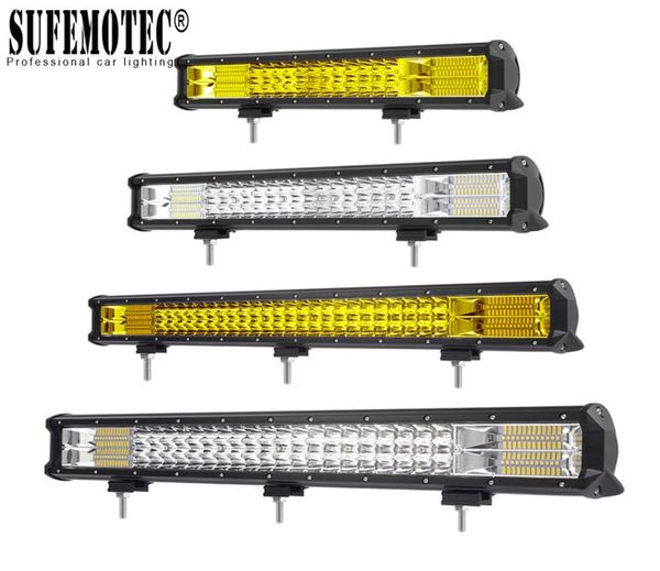 23quot 26quot 28quot 32 polegadas Tri Row 12V 24V Luz LED Bar para caminhão de barco 4WD ATV UTV SUV 4x4 Lâmpada de trabalho offroad Combador de lâmpada A2195819