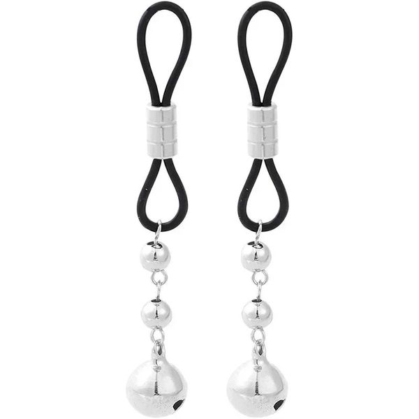 1 par de nipplres não pitorescantes para mulheres Piercings Fake Clip em anéis de mamilo Faux Dangle Jewelry 240407