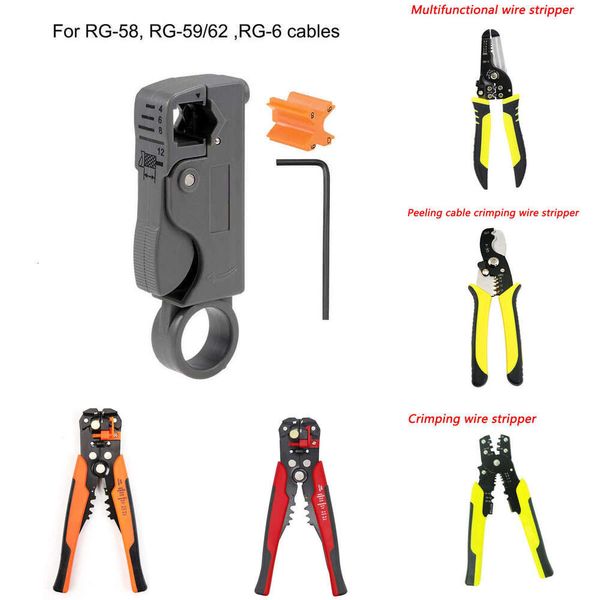 2024 Crimper Cable Cutter Automatic Draht Stripper Multifunktionales Striping-Werkzeuge Crimpable Klemme 10-24 AWG (0,2 ~ 6,0 mm)
