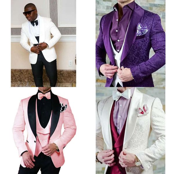 Mens Suits Blazers Casamento Design Italiano Custom Made Black Smoking Tuxedo Jaqueta de Tuxedo 3 peças Terno para homens 230209 20209