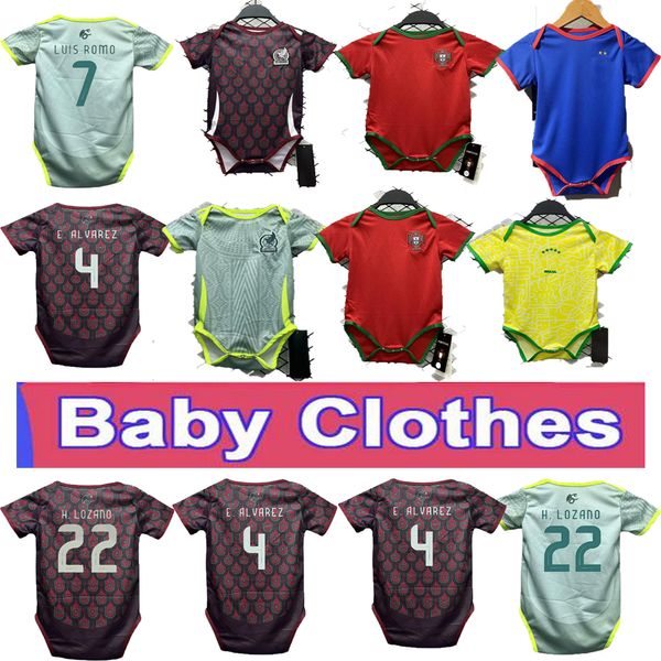 Baby Kit Brasils Roupas de várias camisas de futebol de equipe México sele