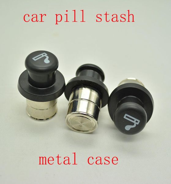 Metal Secret Stash Curing Car Cigarette Lighter в форме скрытой диверсионной вставки скрытая таблетка для таблеток для хранения корпуса для хранения 1794581