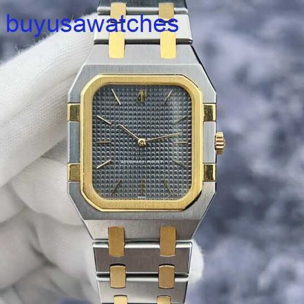 AP Pilot Wrist Watch Womens Assista 18K/Material de aço fino Movimento de quartzo escuro Dial Gold Gold Watch