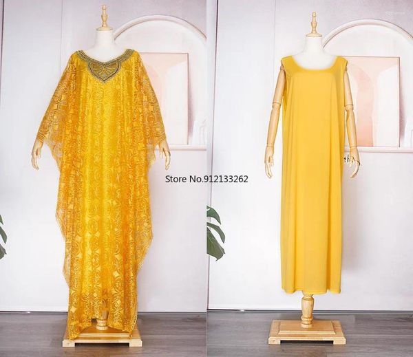 Ethnische Kleidung 2024 Sommerkleider für Frauen Dubai African Plus Size Two -Stück Set Muslim Abayas Hochzeitsfeier Kleid Afrika Boubou