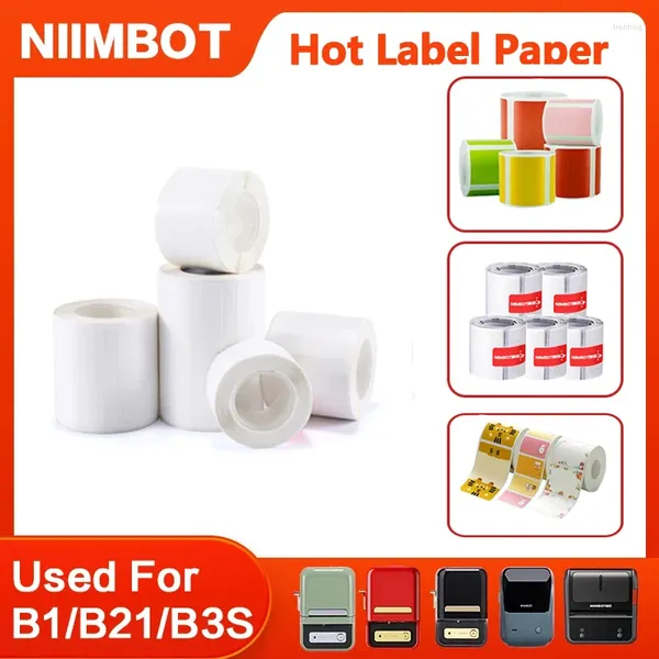 Niimbot B1/B21/B203Mini Yazıcı Termal Tel Beyaz/Renk/Yuvarlak/Çiçek Sticker Kendi Kendinden Yapışkan Su Geçirmez Koleksiyon