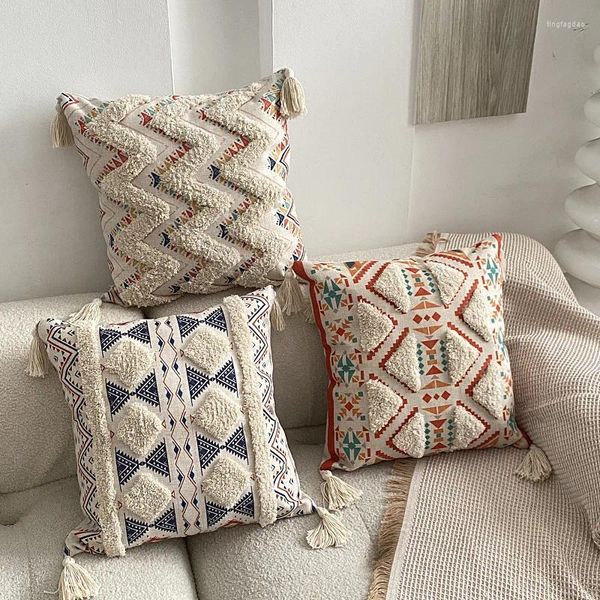 Pillow Nordic Room Decor Covers Covers Boho Tobado Decorativo Tufado para Couch Bedroom Decoração de Vida