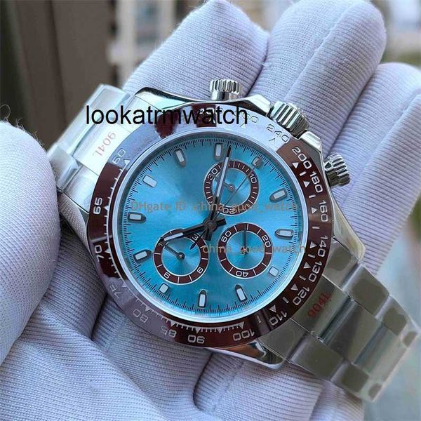 Desginer Mechanical Automatic Watch Toping Factory Maker версии 40 мм Ice Blue Shock Super Abslibers Движение автоматическое