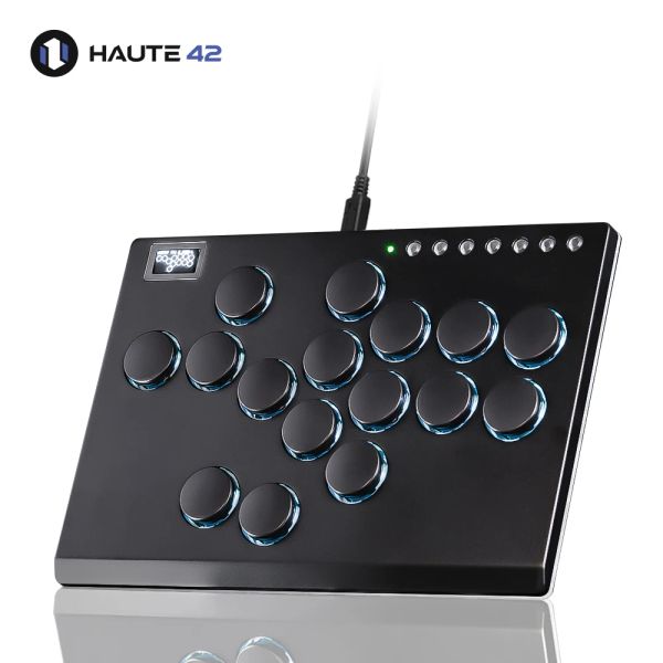 Stoperochi altoparlanti per il controller hitbox di joystick metallica arcade stick per combattimento per PC/ PS3/ PS4/ Switch/ Steam Mini Hitbox Controller senza leva