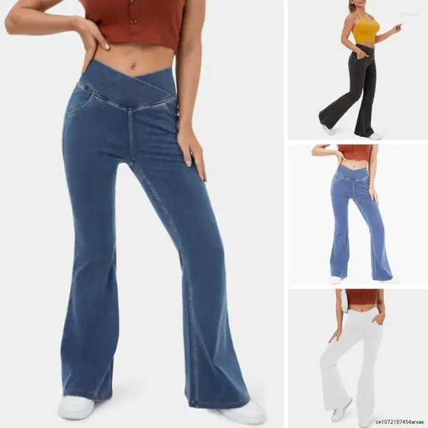 Herrenhosen Frauen Stil Hosen stilvolle Frauen hohe Taille Flared Jeans mit schlanker Fit -Jeans für Streetwear in Mode