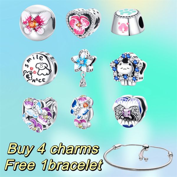 Bracelete de gabinete de gabinete fofa clássica Butterfly Thread Security SERDA DO CLIP FILL FLIP Decoração adequada para Pandoras Women's Bracelet Jewelry Box Box Wholesale