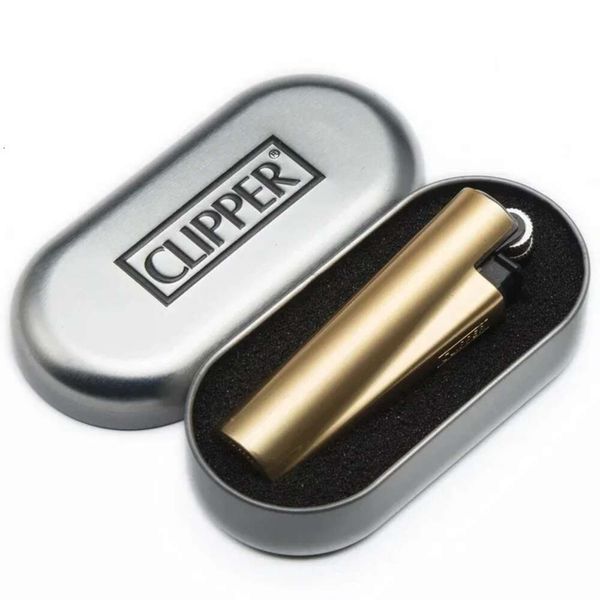 Kreativer Clipper Metall Schleifrad Zündung ohne Gas hellere tragbare Mini -Tasche DIY Leichtere Geschenkbox Verpackung Herrengeschenk