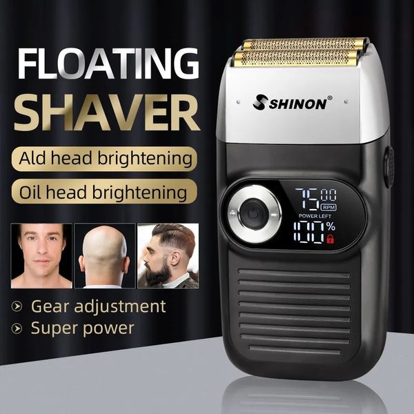 Профессиональный перезаряжаемый клип для волос, способный для зарядки USB и подходит для бритья лысой головы и обрезки бороды.240411