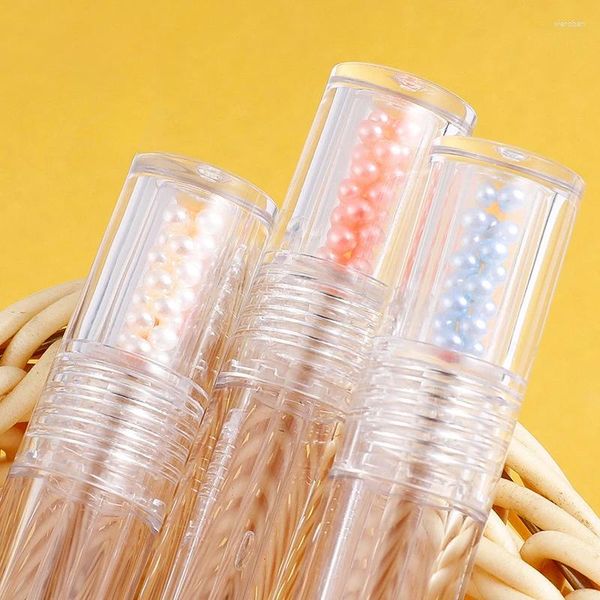 Garrafas de armazenamento 4ml Lip cor para recarga recarregável Tubo de tubo de malha vermelha Recipientes cosméticos vazios Lipstick Garrafa Mulheres