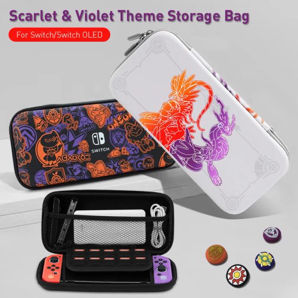 Casi 2022 SCARLET VIOLE PASSOGGIO PER NINTENDO interruttore portatile Case di trasporto Accessori per giochi console OLED Switch NS