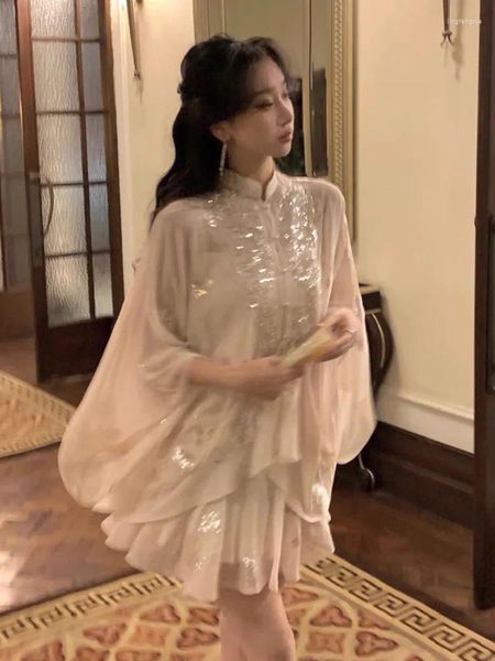 Vestidos de trabalho Mini -saia de luxo coreano Mini 2 peças Conjunto de moda elegante manta sólida Mermaid vestido de sereia roupas femininas roupas de festa de verão