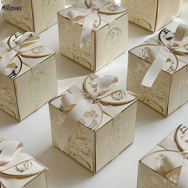 Laleler çiçek şeker kutusu hediye karton kutular hediye paketleme kutusu düğün için küçük hediye kutusu bebek duş partisi dekorasyon cl3511