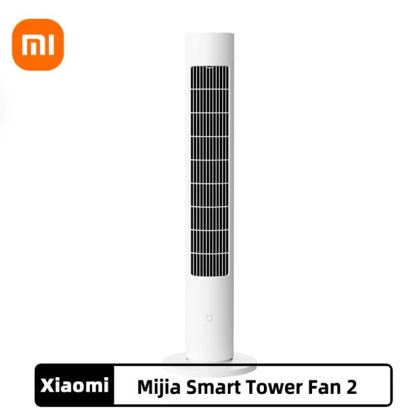 Продукты 2022 Xiaomi Mijia Smart Tower Fan 2 Интеллектуальная преобразование частоты постоянного тока 150 ° DIY Натуральная ветра с MI Home BPTS02DM