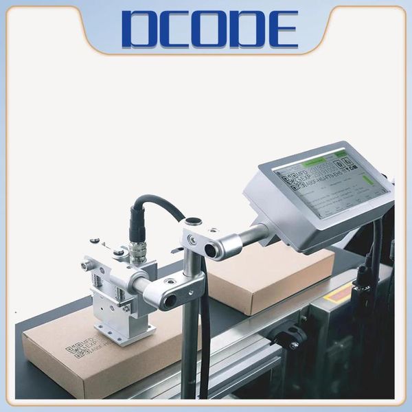 25.4mm Online Automatisch Tij Continuous Inkjet Drucker Text QR Barcode Batch Number Logo Datum Beschriftung