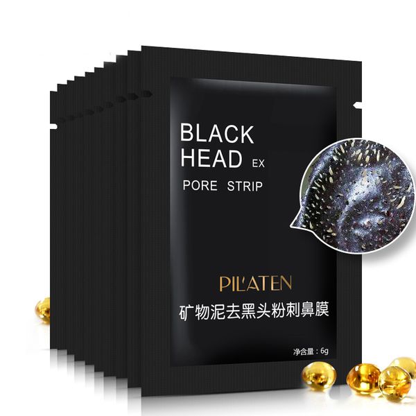 Hot Sales Blackhead nariz Máscara de Removedor de Skincare 6G Minerais Cleanser Deep Cleansing Black Head Ex Pore Strip Strip