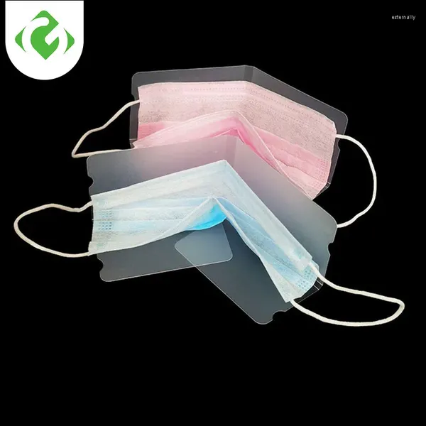 Bolsas de armazenamento Máscara Bolsa dobrável Proteção de clipes e ecologicamente corretos Caixa temporária portátil transparente