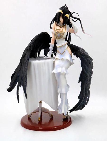 Anime sexy Mädchen Figur Ainz Ooal Kleid PureWhite Teufel Albedo 17 Skala PVC Actionfigur Sammlermodell Erwachsener Spielzeug Puppe Geschenk Q543224