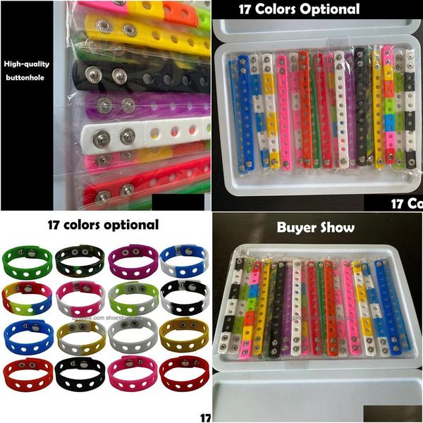 Jóias 1 lotis100pcs pulseiras sile pulseira pulseira pulseira de pulseira ajustável Bandas de pulseira infantil Party do presente 18cm 17 cores gota entregar dhjnb