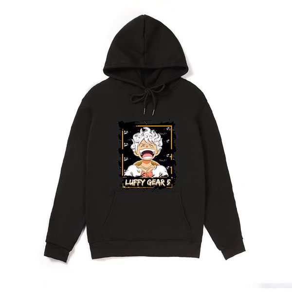 Suéter masculino transfronteiriço Manga japonês rei dos ladrões Luffy Anime Impressão da moda Moda Casual Pullover Hoodie