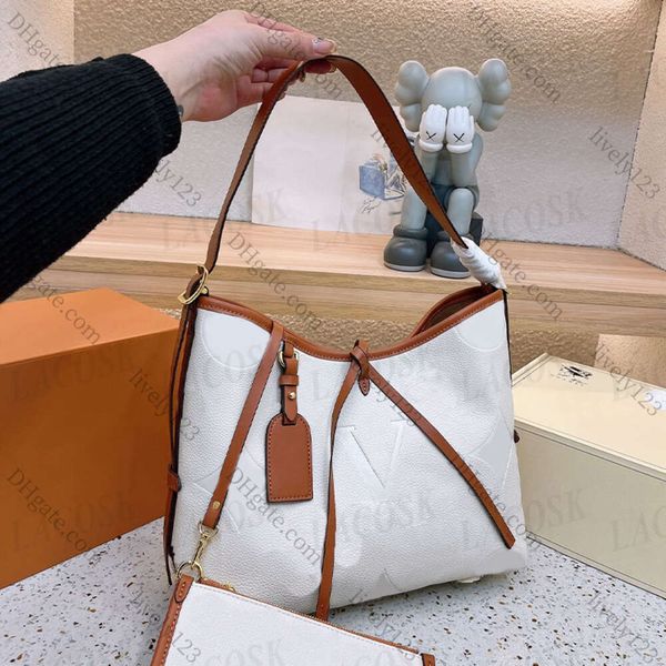 2024 Luxurys Frau Totes große Einkaufstaschen geprägtes Design Schulter -Cross -Body -Tasche Mode zwei Stücke zusammengesetzte Handtasche 10a