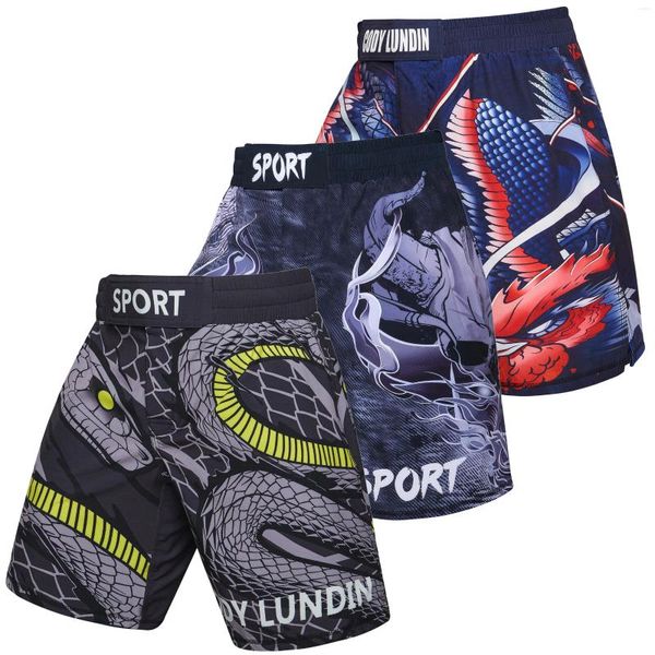 Shorts masculinos Cody Lundin Snake Print Sleppling Custom Boxing Calças para homens BJJ NO GI Kickboxing MMA Uniforme Artes Marciais